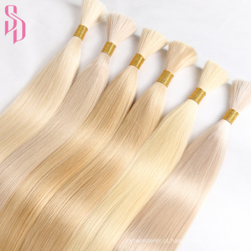 Cutícula não processada alinhada 613 vendedores de cabelo loiros a granel Virgem indiana cru 100% Human Hair Pacotes a granel